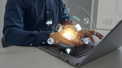 Strong partnership and collaboration concept. Business handshake, trust, and teamwork symbolizing successful deal, investor relations, corporate growth, and long-term cooperation