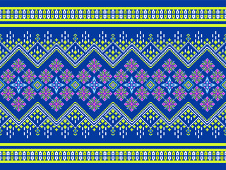 Abstract Traditional geometric ethnic fabric arabic pattern ornate elements with ethnic patterns design for textiles, rugs, clothing, sarong, scarf, batik, wrap, embroidery, print, curtain, carpet