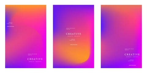Modern Abstract Gradient Backgrounds in Vibrant Colorful Themes for Graphic Design vector illustration eps10