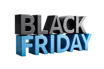 Bold and colorful text displays Black Friday