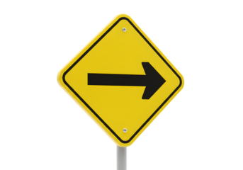 Sharp Turn Ahead Essential Road Sign Graphics for Safe Driving on transparent background