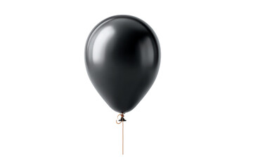 Black balloon on a transparent background