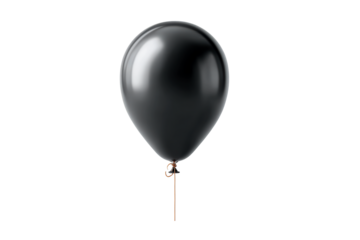Black balloon on a transparent background