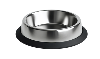Stainless steel pet bowl with rubber base