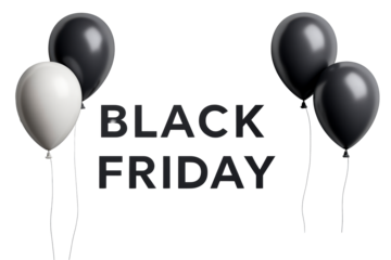Celebrating Black Friday with festive balloons