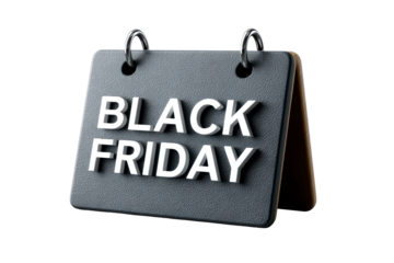 Black Friday sale announcement sign with rings