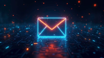 Alert Email inbox and spam virus with warning caution for notification, letter security protect junk and trash mail and compromised information by AI