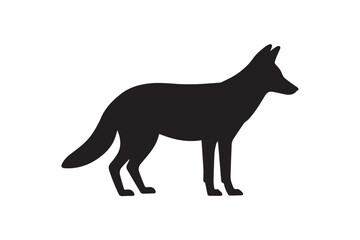 wildlife coyote animal silhouette vector clipart for digital design and environmental projects