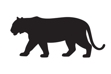 big cat tiger silhouette vector art wildlife conservation design logo template clipart illustration editable ai eps jpeg png