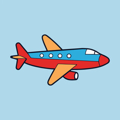 Airplane Vector Icon Illustration