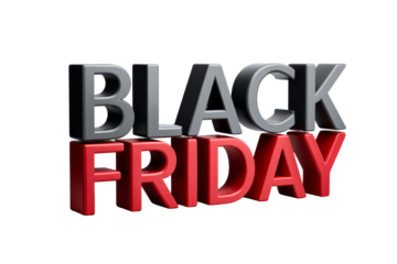 Black Friday promotional graphic with bold letters