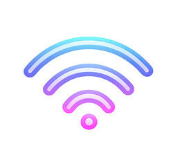 Vibrant gradient Wi-Fi symbol