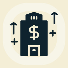 Obraz premium Venture Capital Icon in glyph style. Perfect for apps, websites, UI UX, presentations, or infographics. Editable illustration file with clean design and modern design.