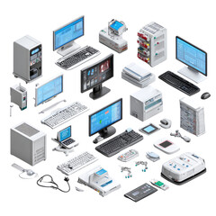 Diverse array of medical or office technology