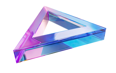 Abstract iridescent triangle