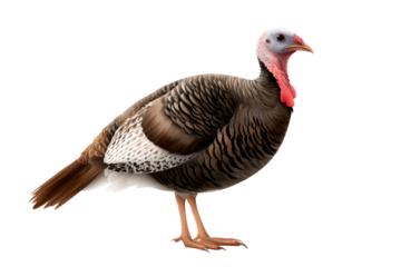 Turkey standing on a clear background