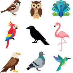 Obraz premium Vibrant and detailed nature animal illustration with diverse color palette and classic typography