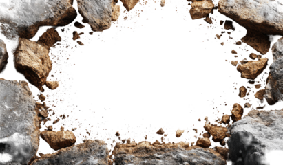 Rocky hole in the ground