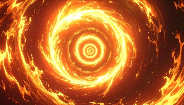 Abstract fiery vortex