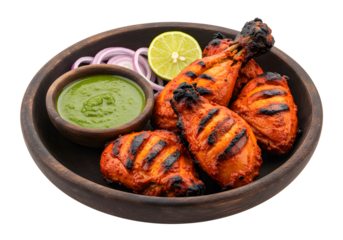 Tandoori Chicken with Chutney.