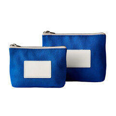 Organizing essentials stylish blue pouches for everyday use modern studio product photography minimalist design