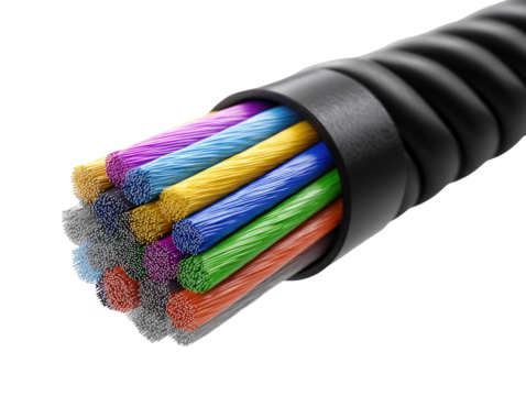 Close-up of a multi-colored cable (1)