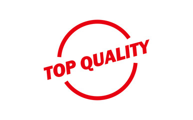 TOP QUALITY - TOP QUALITY text written on Red Rubber Stamp 
