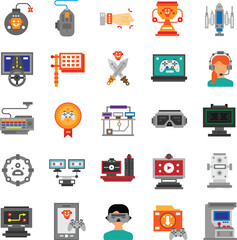 video game AI icon set