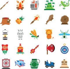 Fototapeta premium jungle icon set 