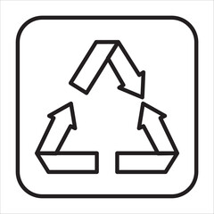 Fragile icon outline vector