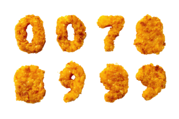Fried Chicken Number Shapes