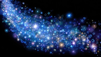 Obraz premium Blue Cosmic Light Trail