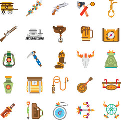 flat icon cowboy flat 