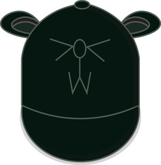 Cartoon animal hat with stripes and ears