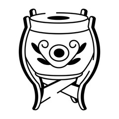 A sketchy style icon showing a tibetan reliquary