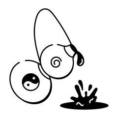 A sketchy style icon showing a tibetan reliquary