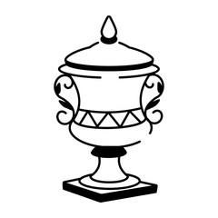 A sketchy style icon showing a tibetan reliquary