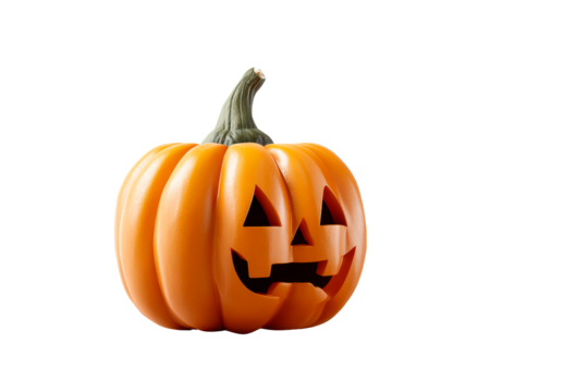 Smiling carved pumpkin for Halloween