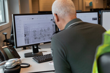 Security personnel monitoring X-ray imaging systems for customs inspection and border control