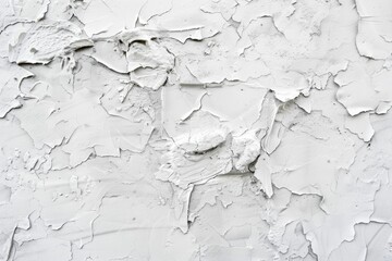 Obraz premium Photo of Rough peeled white plaster wall. Background texture for backdrops or mapping