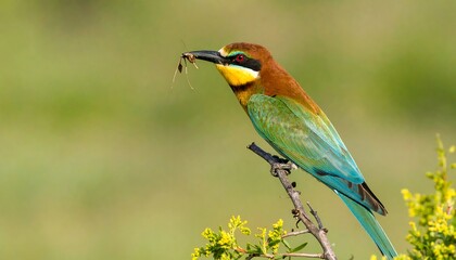 Colorful bird perched on a branch