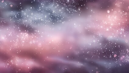 Fototapeta premium Cosmic nebulae, swirling in soft pinks & purples