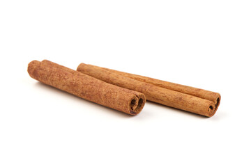 Cinnamon Sticks Spice, isolated on white background.