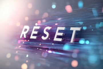 The Concept of a Digital Reset Illustrated with Abstract Data Visuals and Imagery