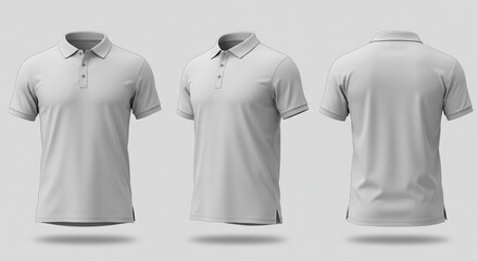 Showcase your style with this versatile plain grey polo shirt, perfect for any modern wardrobe