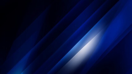 Dynamic blue light streaks on deep background. AI generated