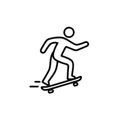 Obraz premium Skateboarder vector illustration for extreme sports and recreation themed designs and skateboarding content