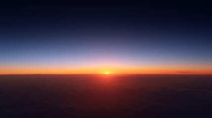 Obraz premium Breathtaking sunrise above clouds. AI generated