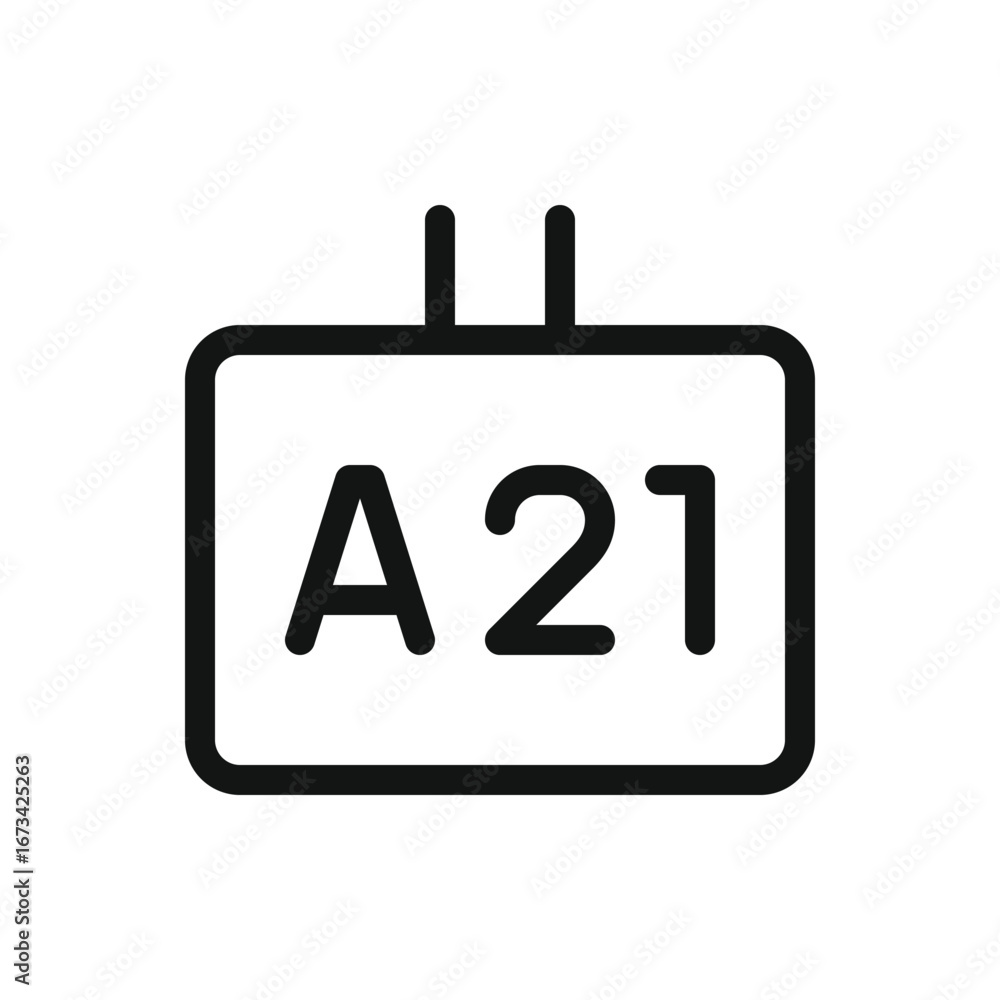 Poster queue digital information board outline icon, led queuing display system line vector symbol with edi