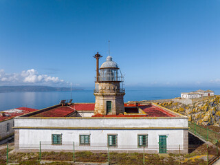 Faro de las Islas Sisargas en Malpica, A Coruña, Galicia